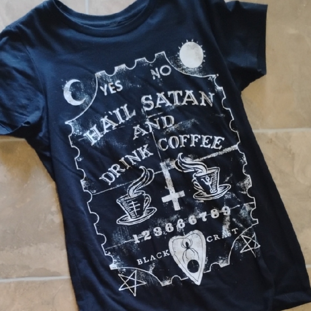 Blackcraft Cult Hail Satan Coffee Shirt